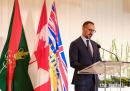 Prince Rahim addresses guests shortly after signing the Agreement of Cooperation with the Province of British Columbia on behalf